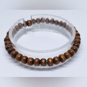 Men's bracelet beaded beads‎ brown new e56